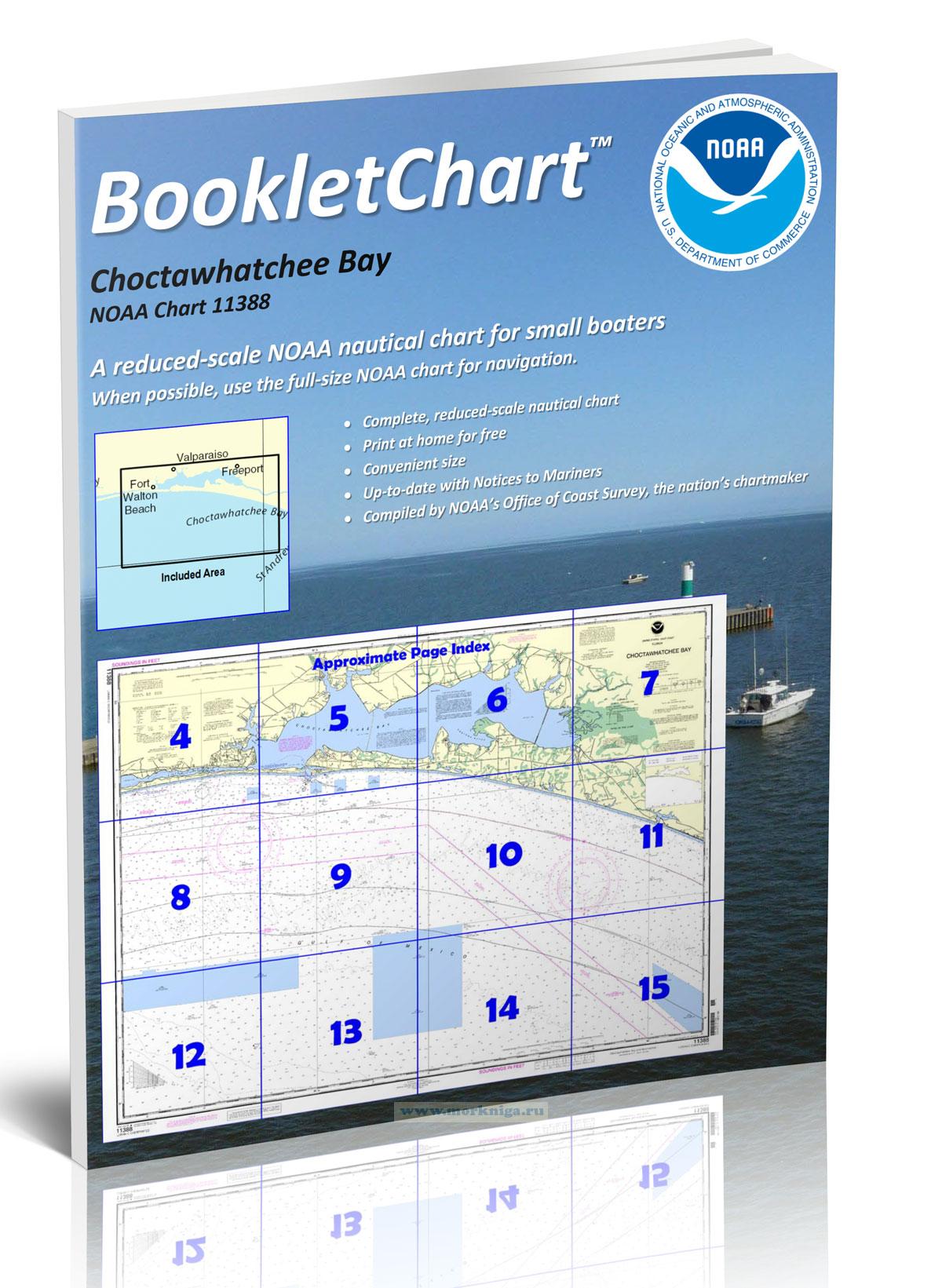 NOAA Chart 11388 Choctawhatchee Bay/Национальное управление океанических и атмосферных исследований Карта 11388 Залив Чоктаватчи