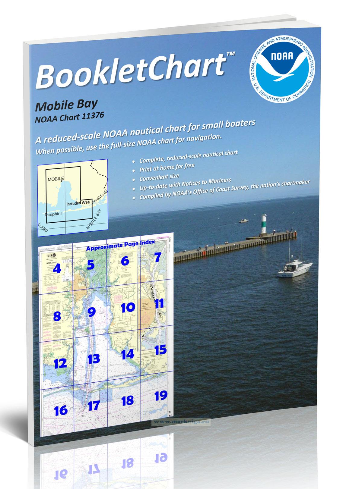 NOAA Chart 11376 Mobile Bay/Национальное управление океанических и атмосферных исследований Карта 11376 Залив Мобил