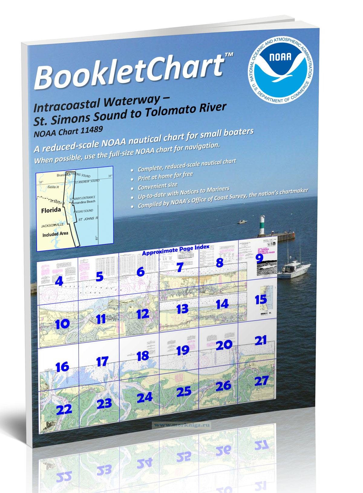 NOAA Chart 11489 Intracoastal Waterway - St. Simons Sound to Tolomato River