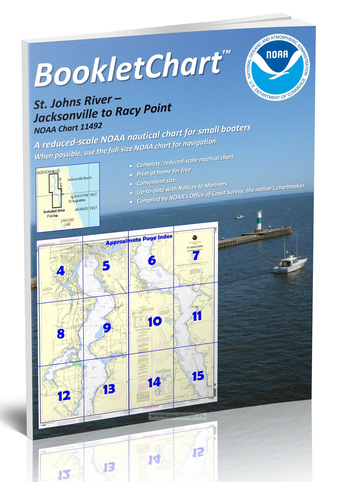 NOAA Chart 11492 St. Johns River - Jacksonville to Racy Point