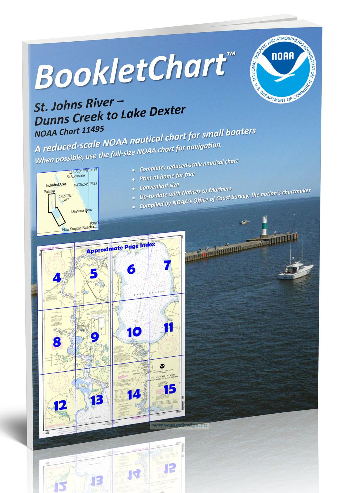 NOAA Chart 11495 St. Johns River - Dunns Creek to Lake Dexter