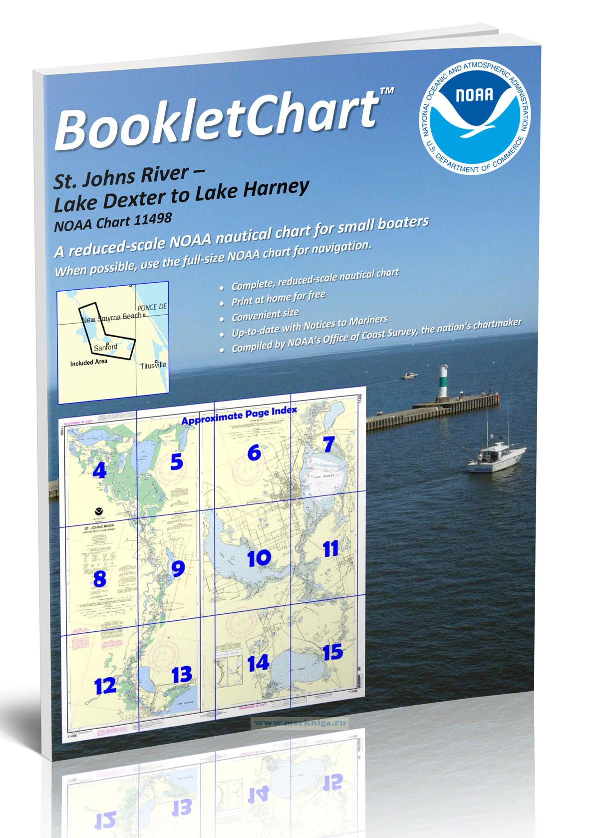 NOAA Chart 11498 St. Johns River - Lake Dexter to Lake Harney