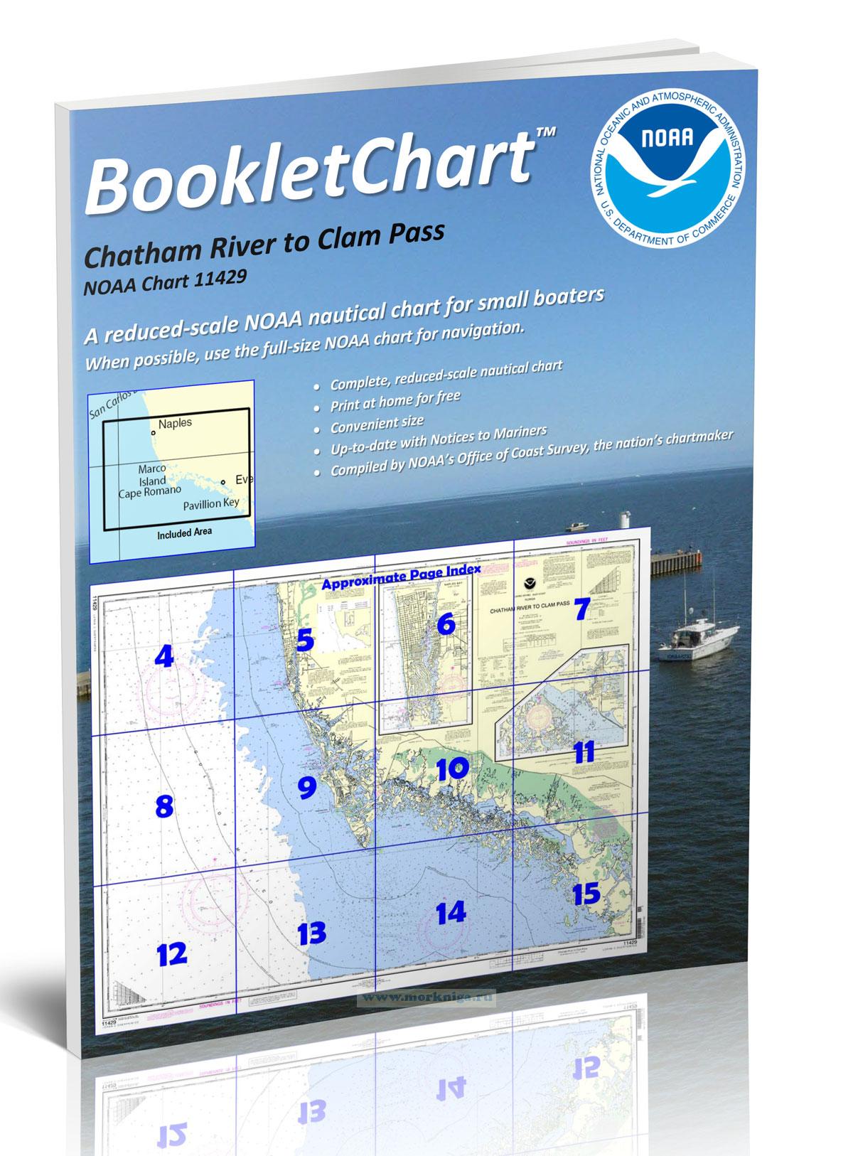 NOAA Chart 11429 Chatham River to Clam Pass/Национальное управление океанических и атмосферных исследований Карта 11429 Река Чатем - Клэм-Пасс