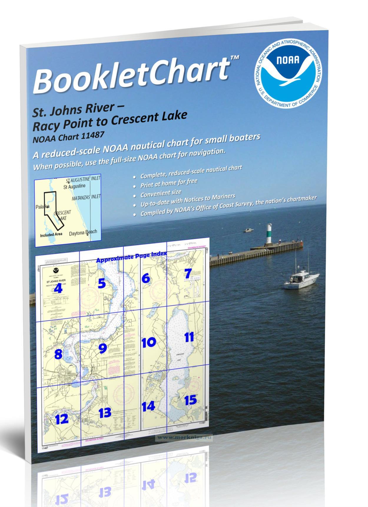 NOAA Chart 11487 St. Johns River - Racy Point to Crescent Lake