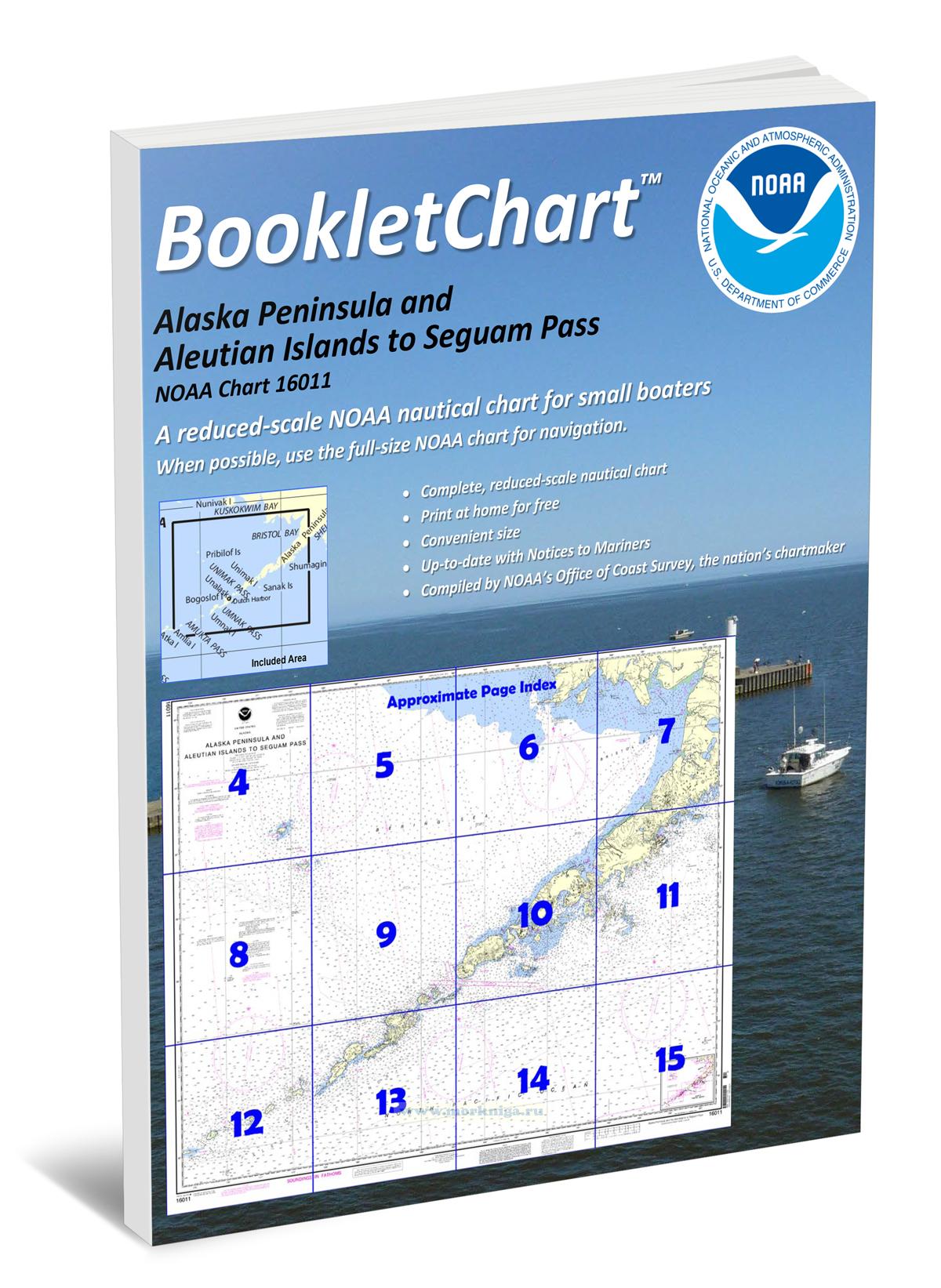 NOAA Chart 16011 Alaska Peninsula and Aleutian Islands to Seguam Pass