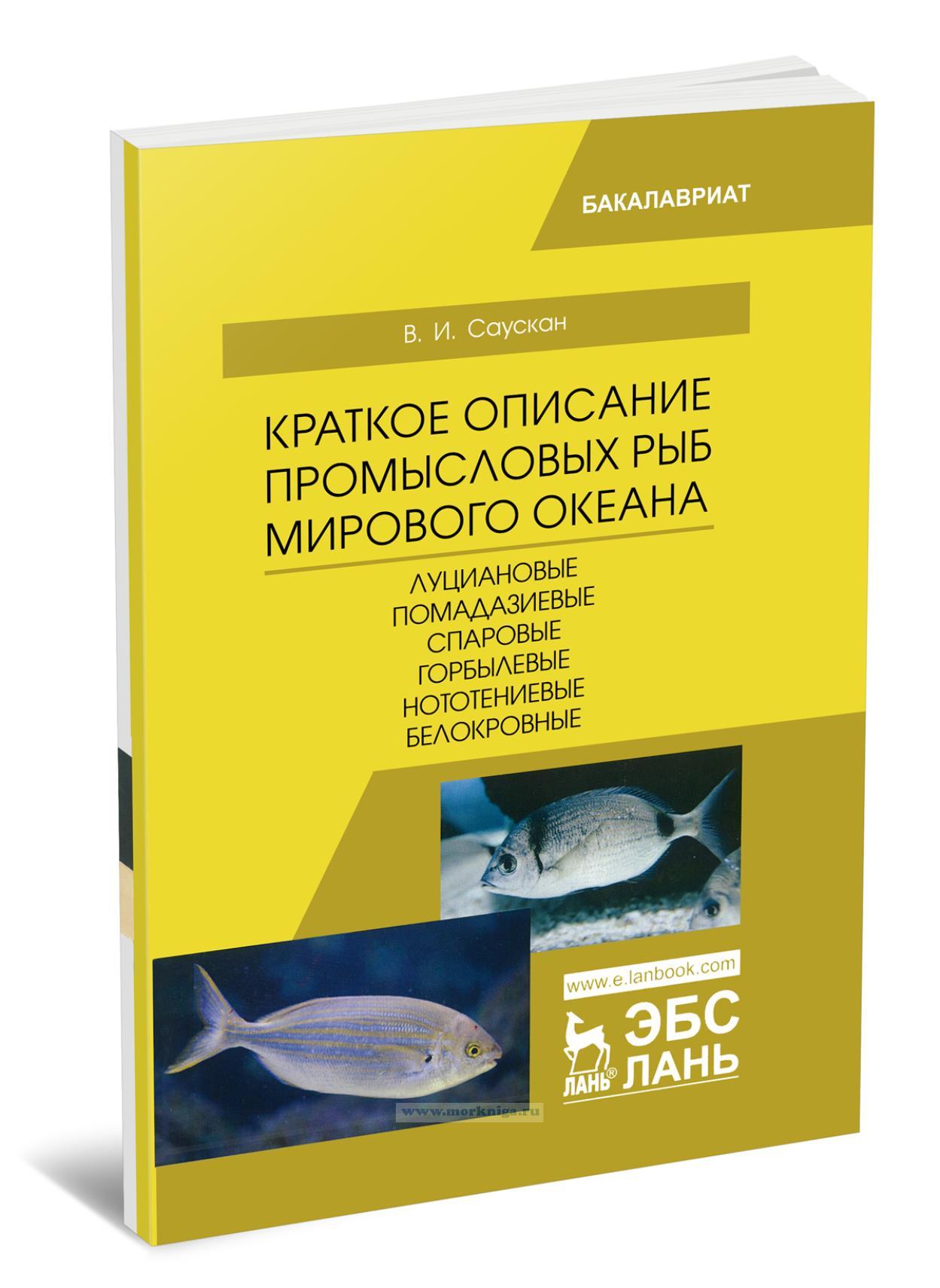 Краткое описание промысловых рыб Мирового океана. Луциановые, Помадазиевые, Спаровые, Горбылевые, Нототениевые, Белокровные