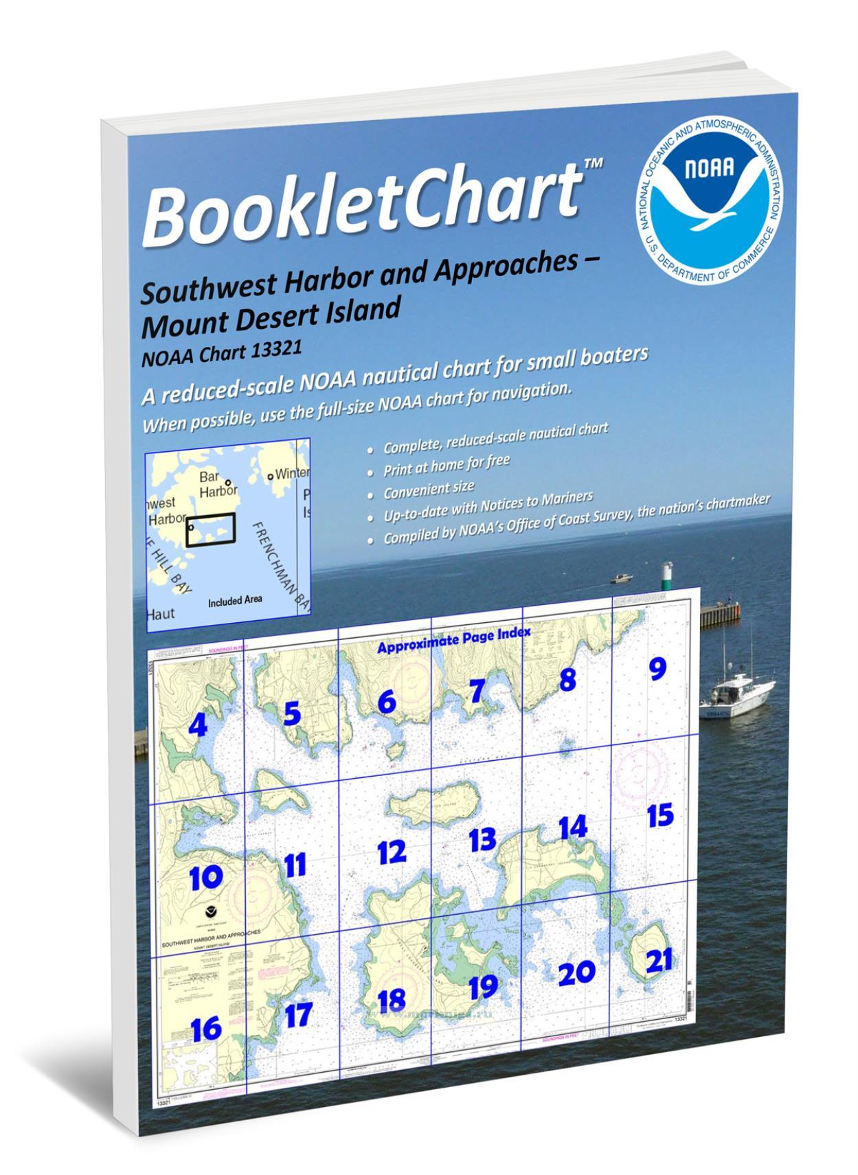 NOAA Chart 13321 Southwest Harbor and Approaches - Mount Desert Island