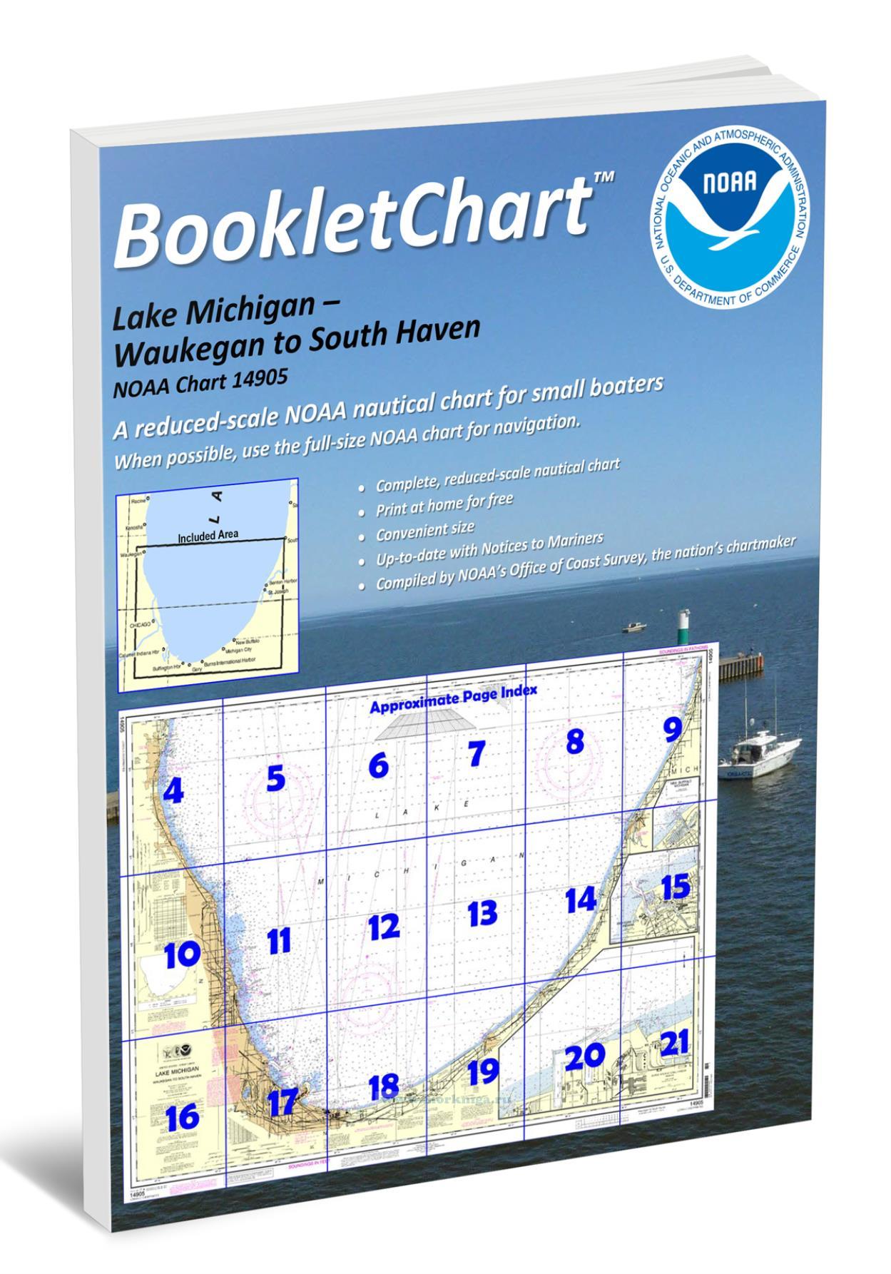 NOAA Chart 14905 Lake Michigan - Waukegan to South Haven