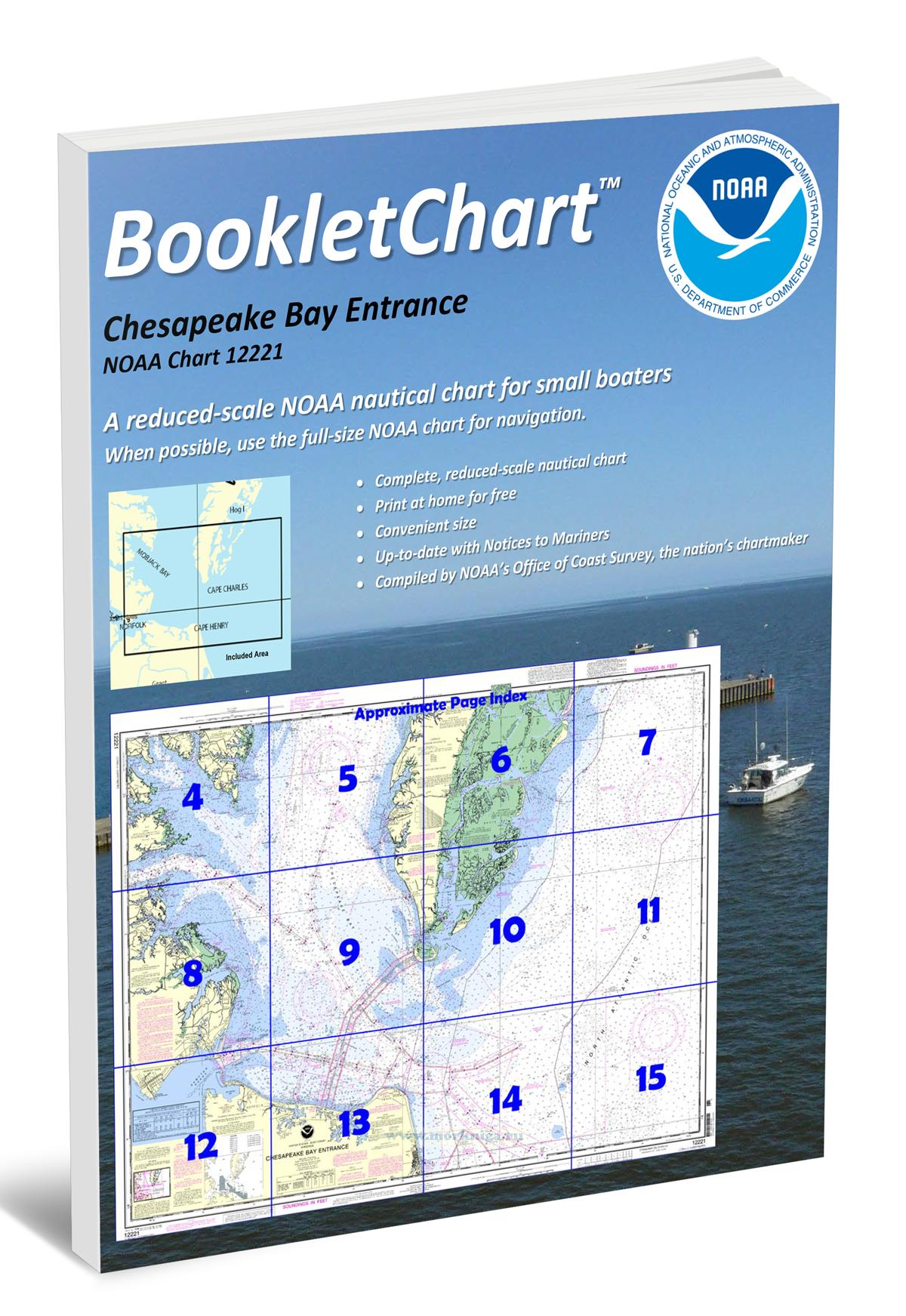 NOAA Chart 12221 Chesapeake Bay Entrance