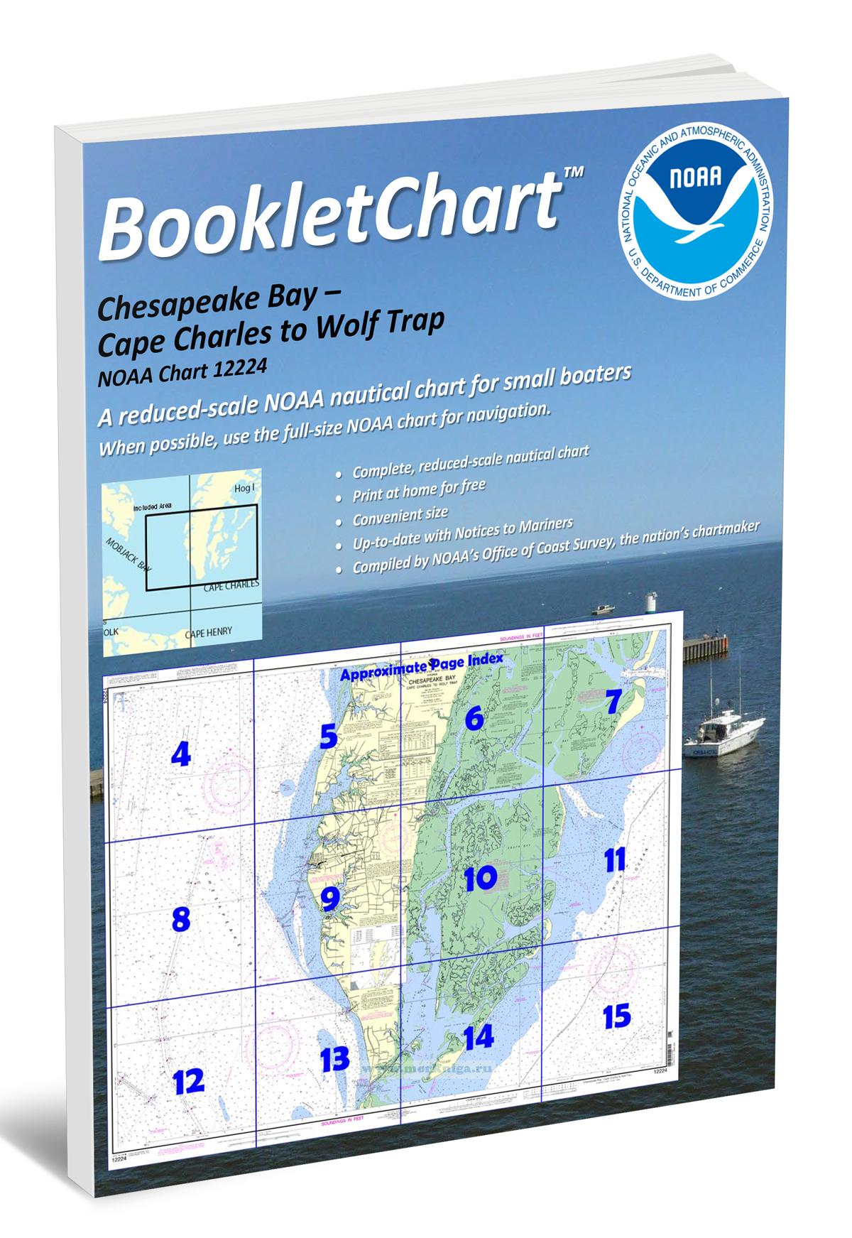 NOAA Chart 12224 Chesapeake Bay - Cape Charles to Wolf Trap