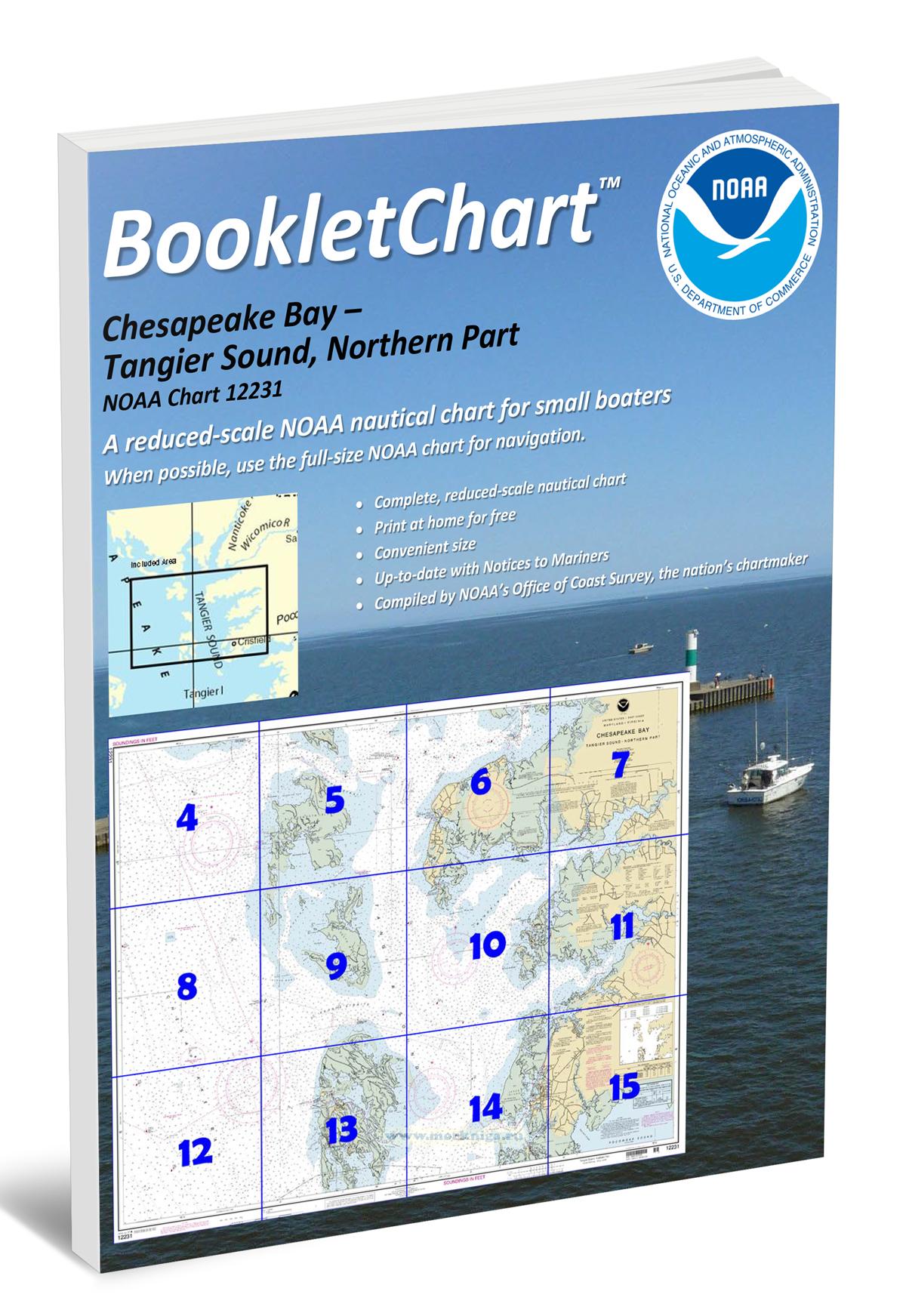 NOAA Chart 12231 Chesapeake Bay - Tangier Sound, Northern Part