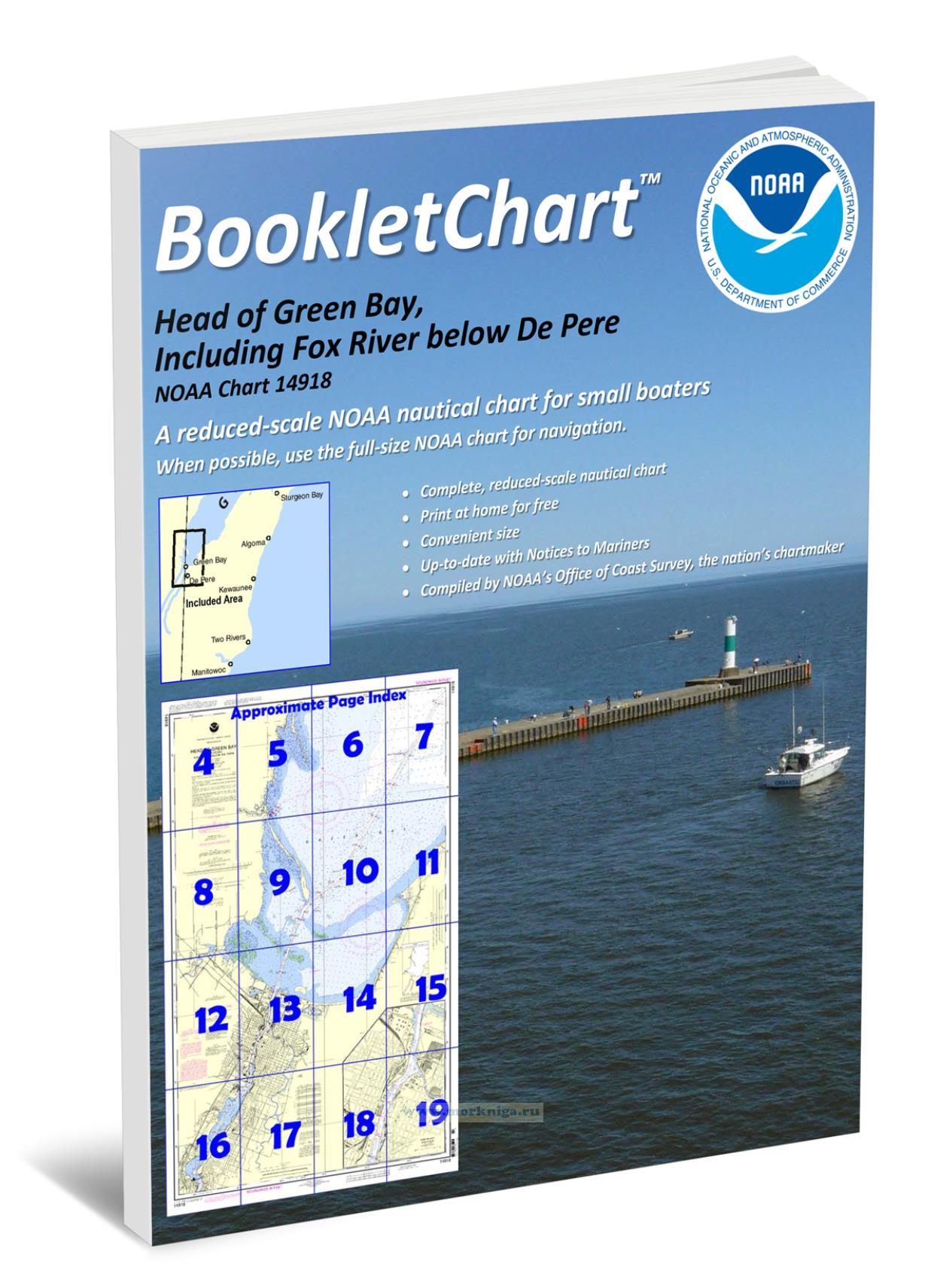 NOAA Chart 14918 Head of Green Bay, Including Fox River below De Pere