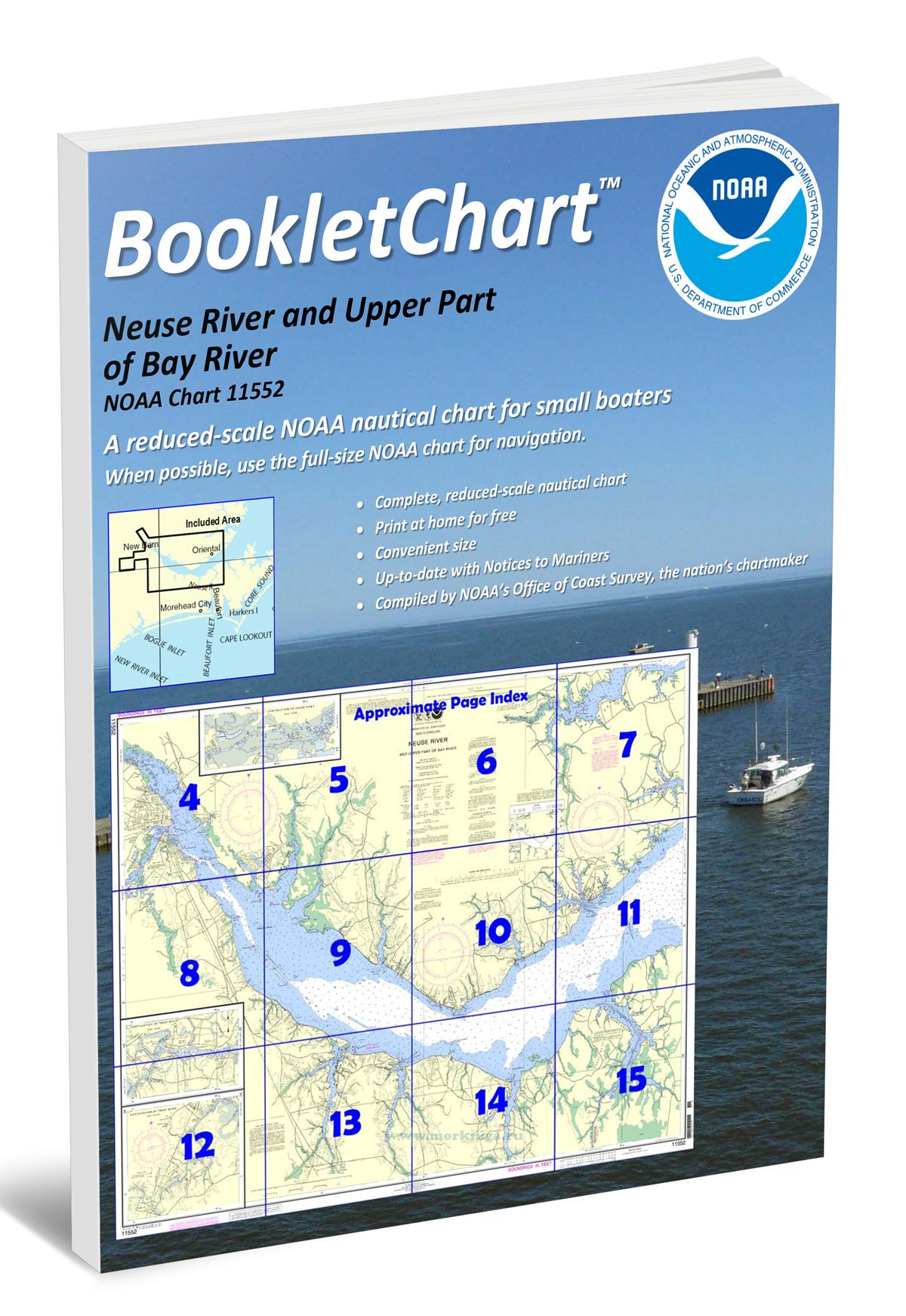 NOAA Chart 11552 Neuse River and Upper Part of Bay River