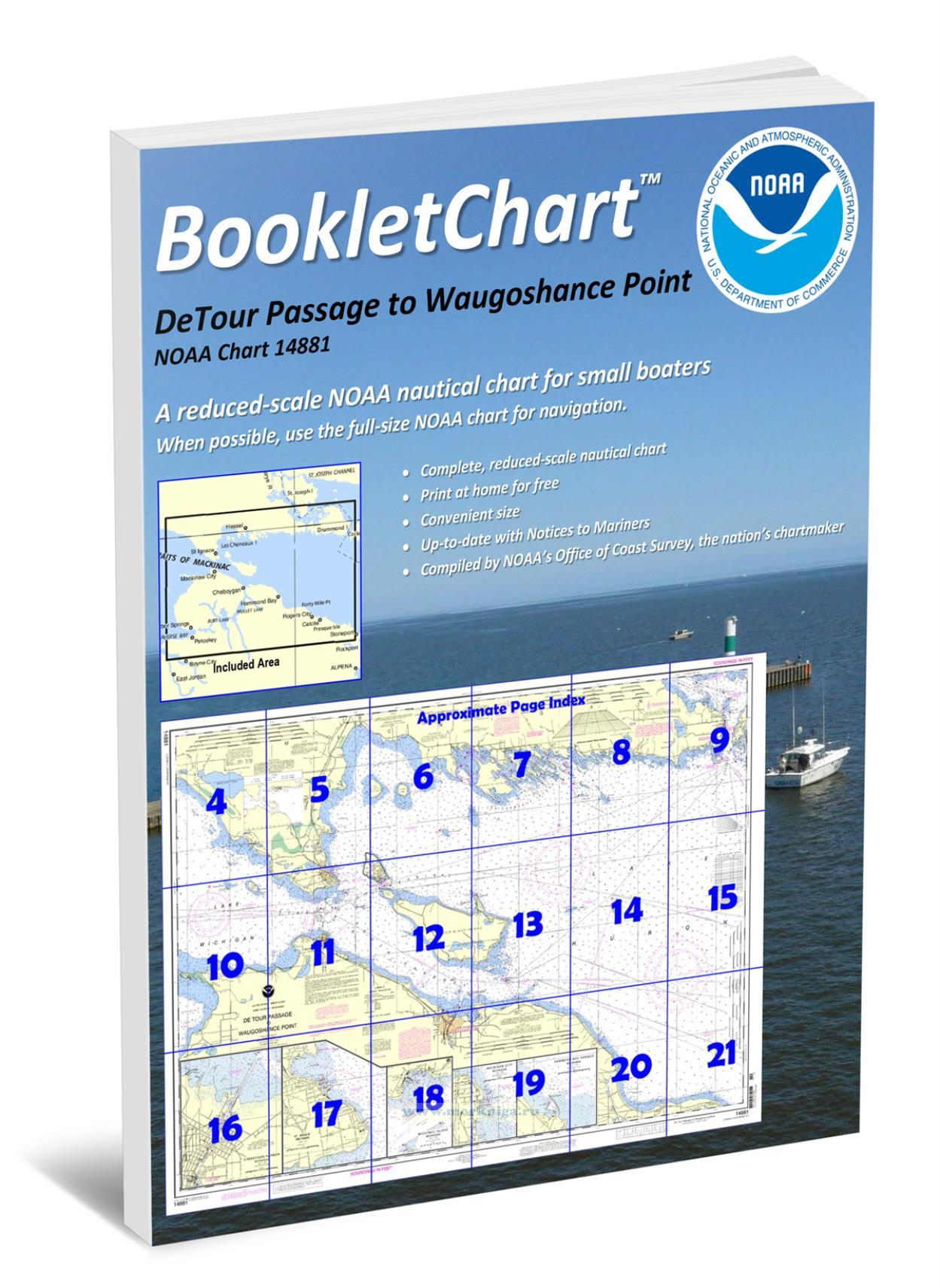 NOAA Chart 14881 DeTour Passage to Waugoshance Point