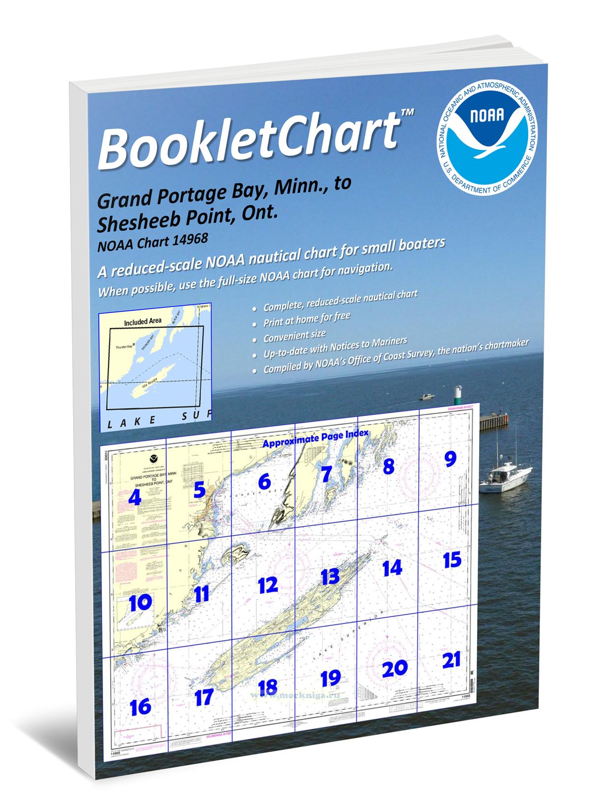 NOAA Chart 14968 Grand Portage Bay, Minn., to Shesheeb Point, Ont.