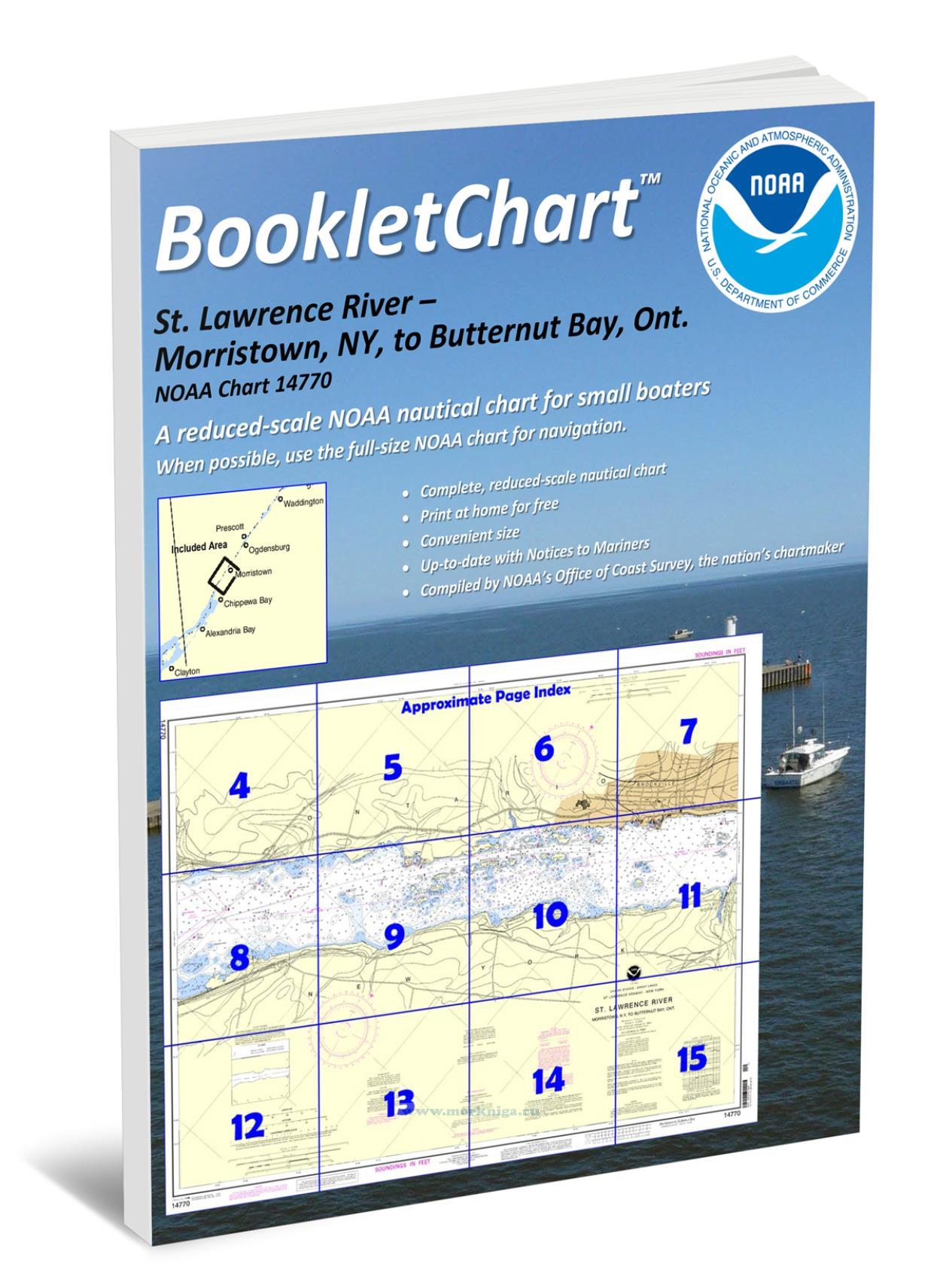 NOAA Chart 14770 St. Lawrence River - Morristown, NY, to Butternut Bay, Ont