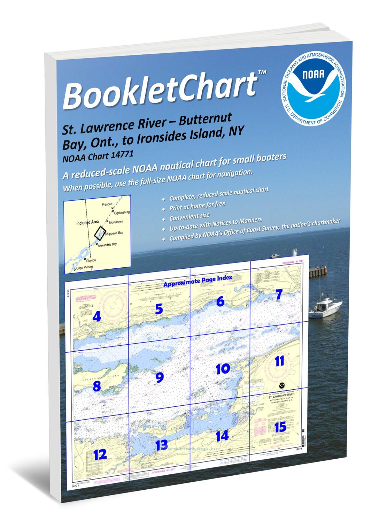 NOAA Chart 14771 St. Lawrence River - Butternut Bay, Ont., to Ironsides Island, NY