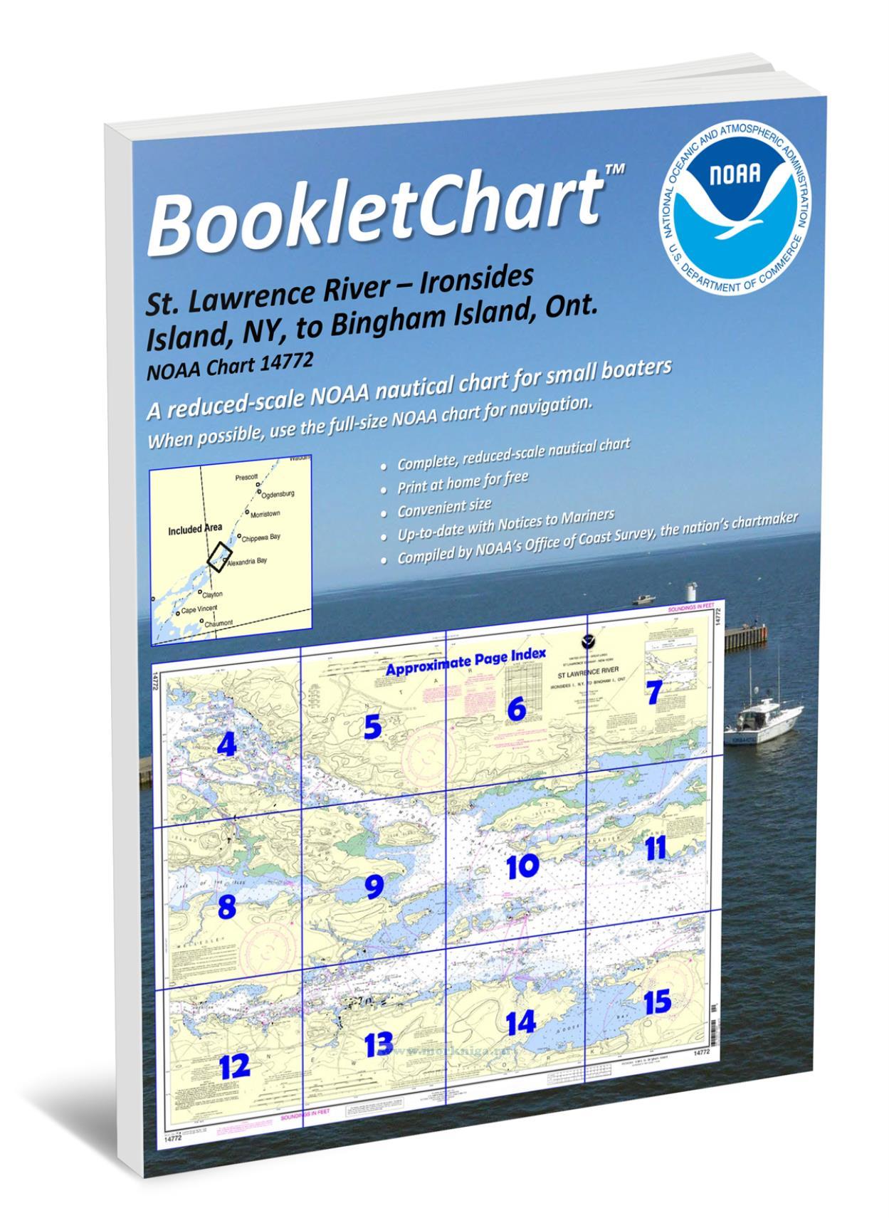 NOAA Chart 14772 St. Lawrence River - Ironsides Island, NY, to Bingham Island, Ont