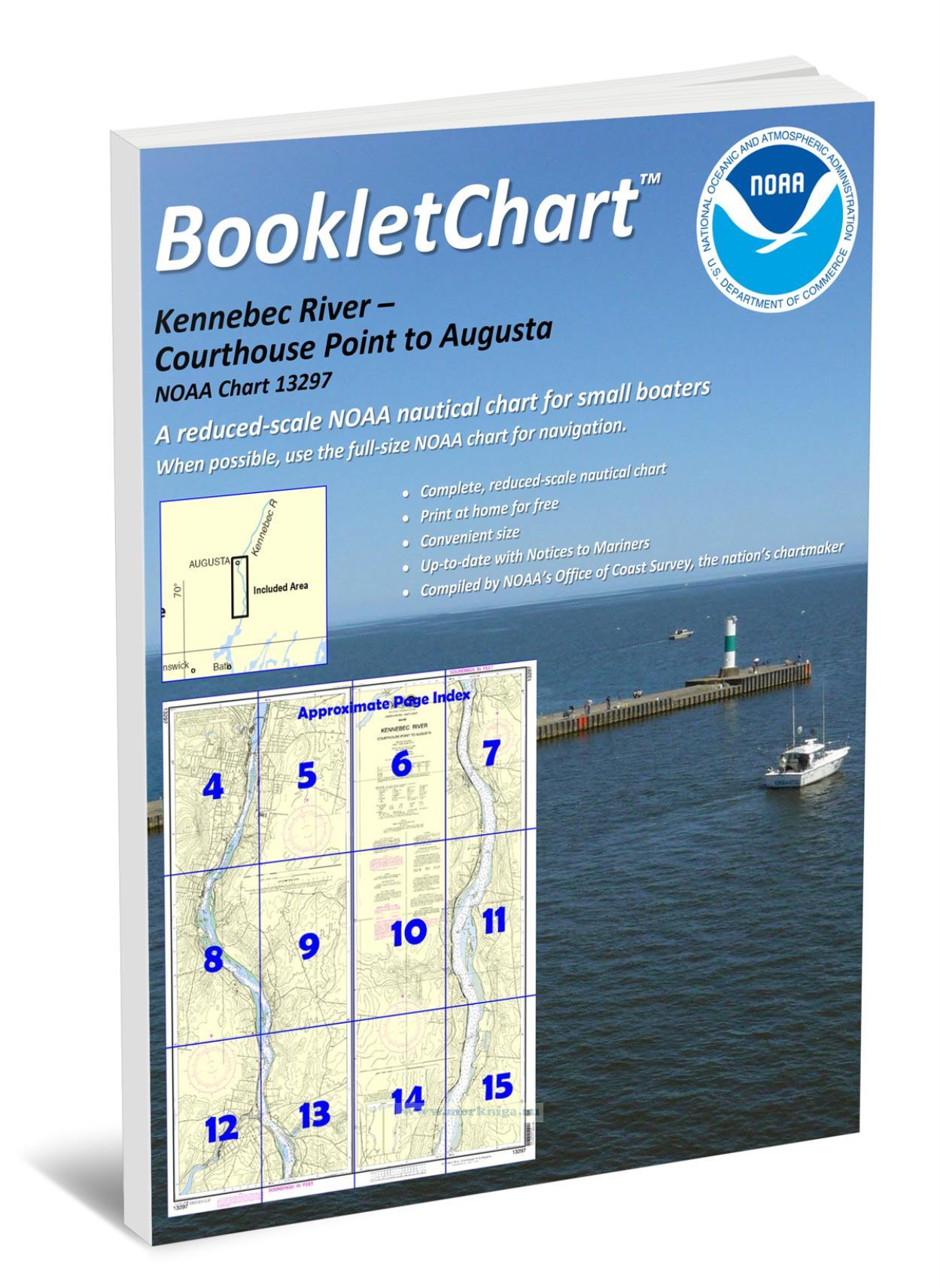 NOAA Chart 13297 Kennebec River - Courthouse Point to Augusta