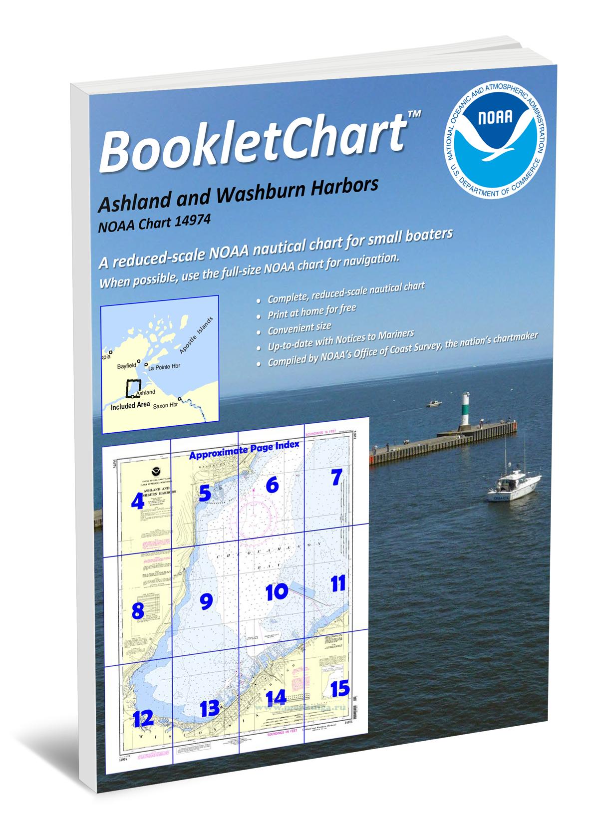 NOAA Chart 14974 Ashland and Washburn Harbors