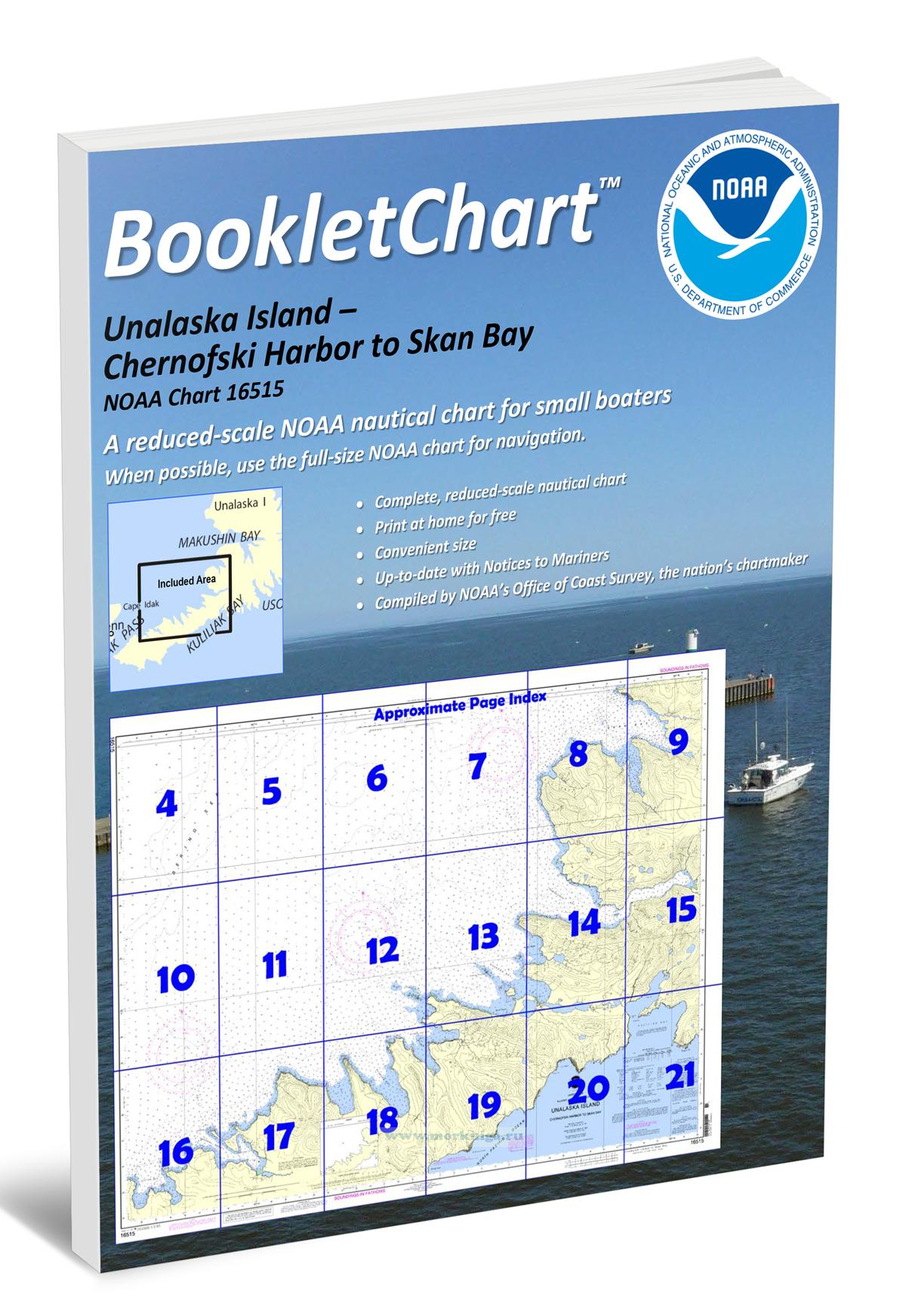 NOAA Chart 16515 Unalaska Island - Chernofski Harbor to Skan Bay