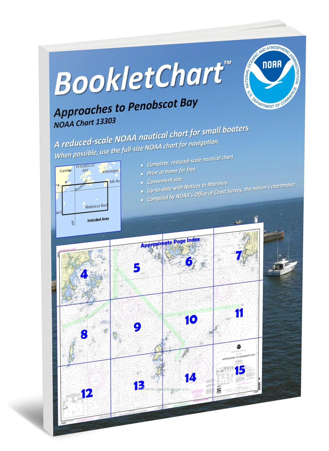 NOAA Chart 13303 Approaches to Penobscot Bay